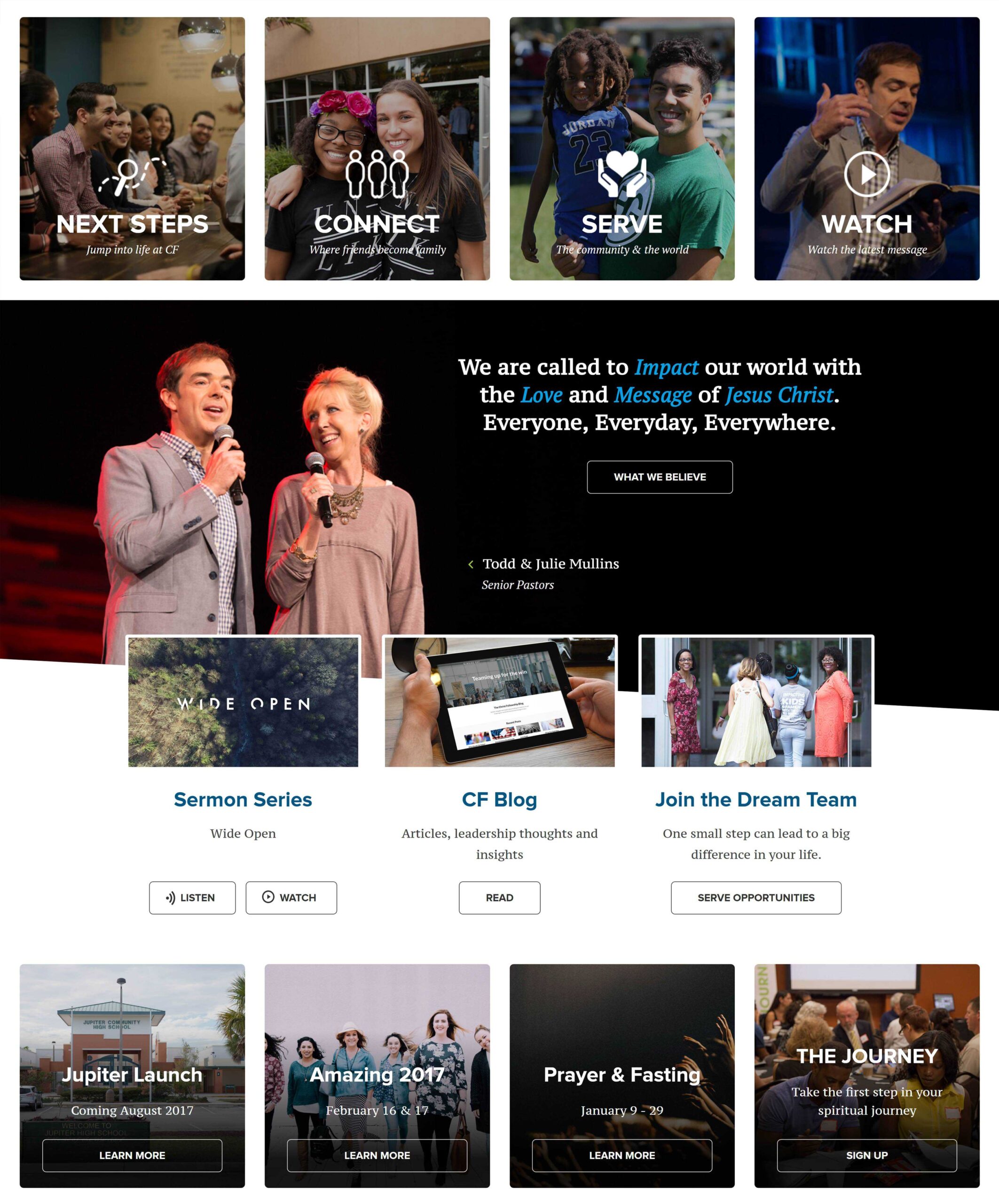 Church Website Homepage