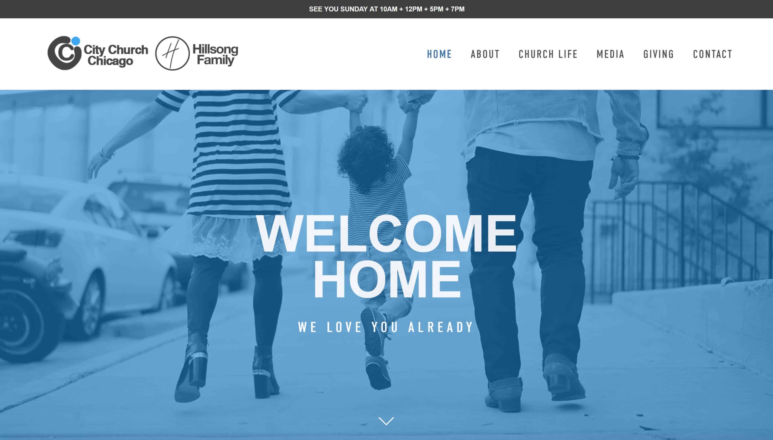 Church Website Homepage - Grace Hills Church