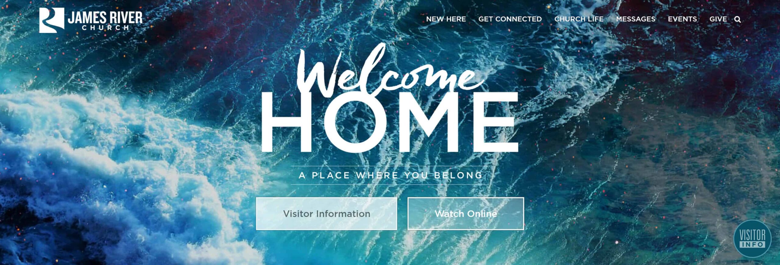 Church Website Homepage - James River